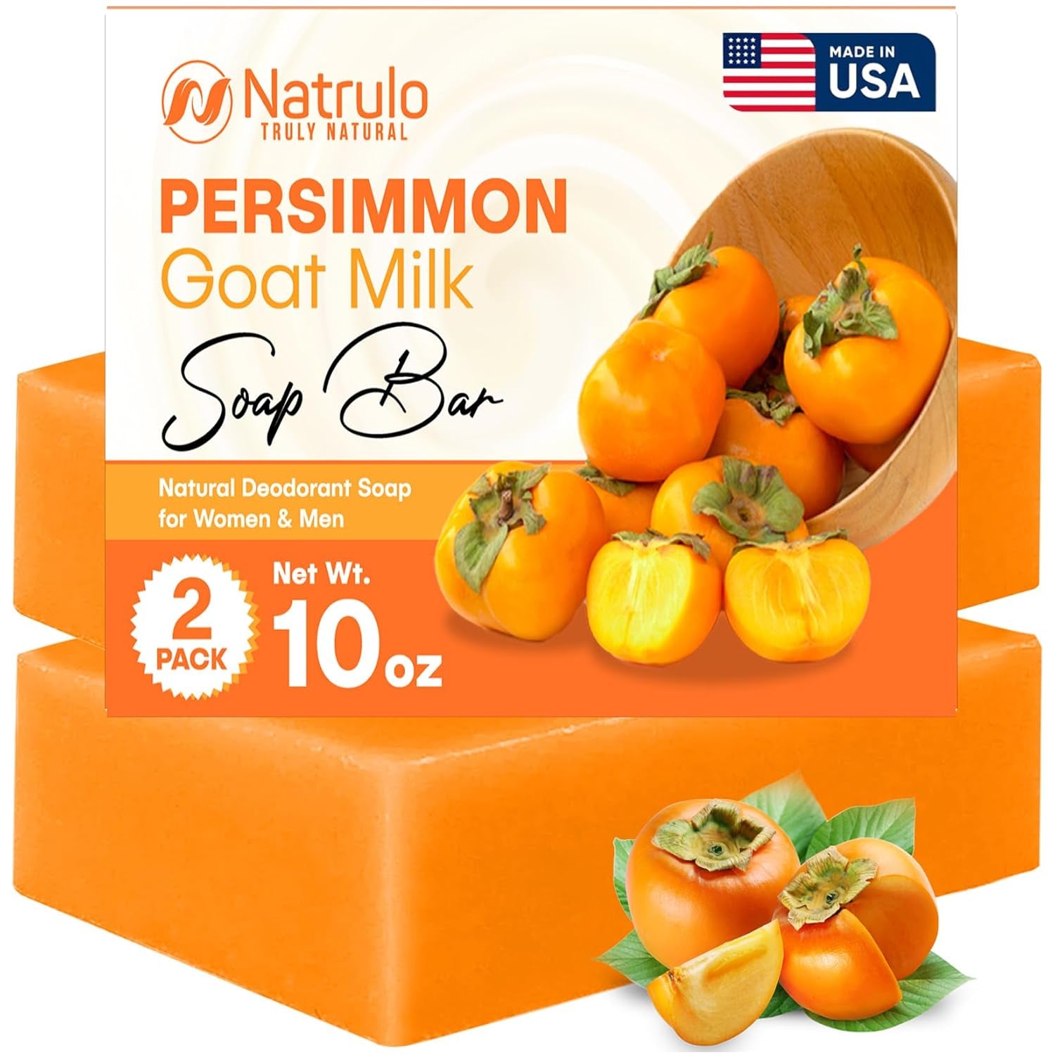 Natrulo Persimmon Goat Milk Soap Bar — additional view