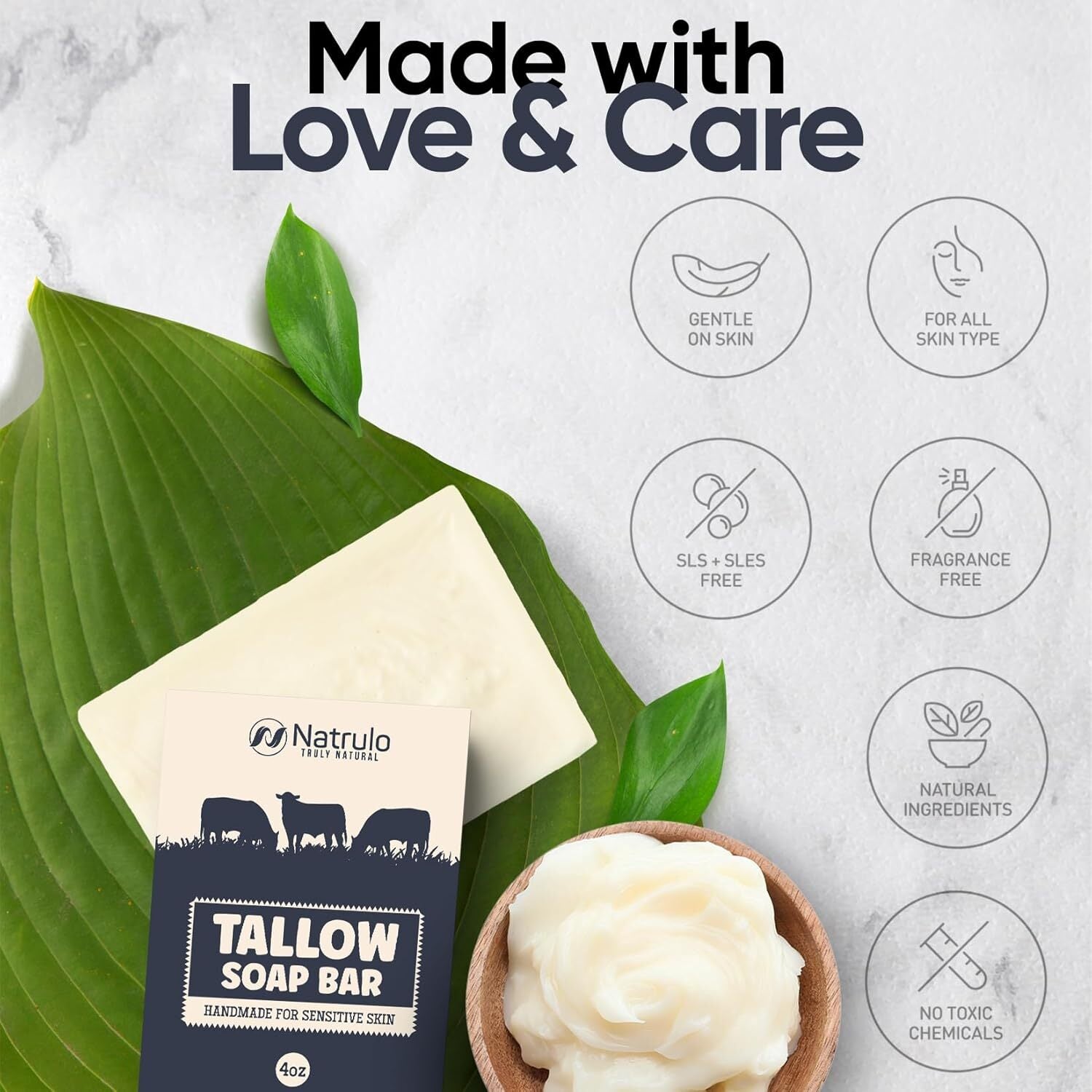 Natrulo Beef Tallow Soap Bar — additional view